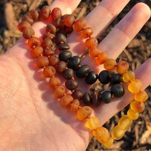 Unpolished Gradient Baltic Amber Necklace